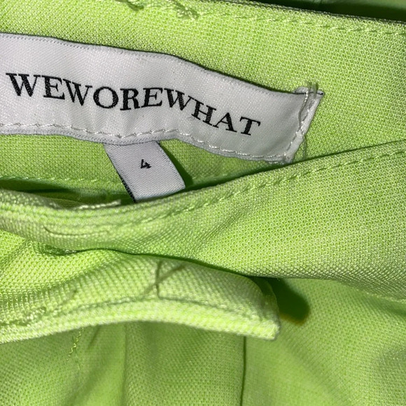 WeWoreWhat lime green wide leg pant suit and jacket size 4 - Picture 13 of 16